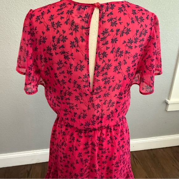 Blue Rain Pink & Blue Floral Dress Size Medium EUC - Picture 5 of 7